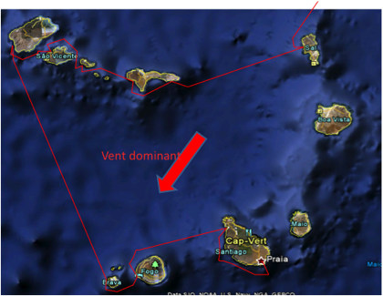 Vue générale des Iles du Cap Vert